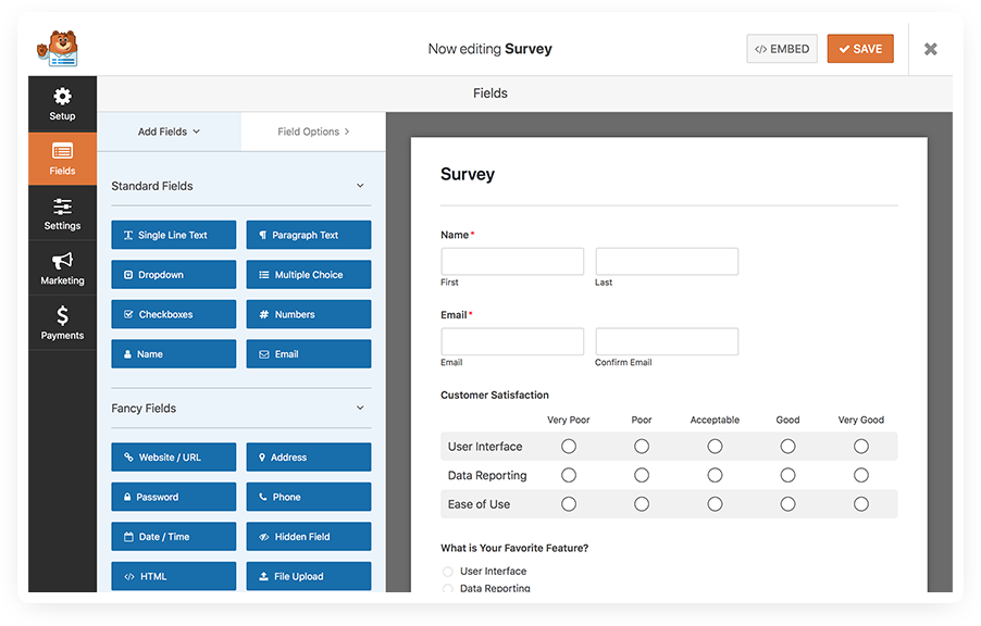 Wordpress Survey Form Plugin Easy Survey Maker Beautiful Reports