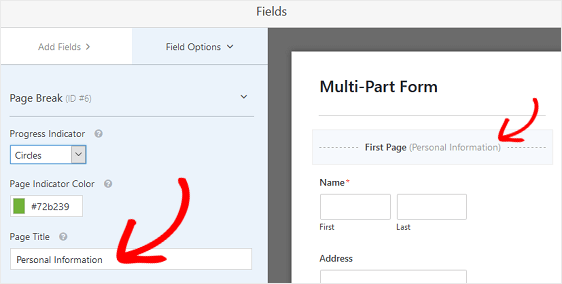 Editing Page Title On WPForms Multi-Page Form