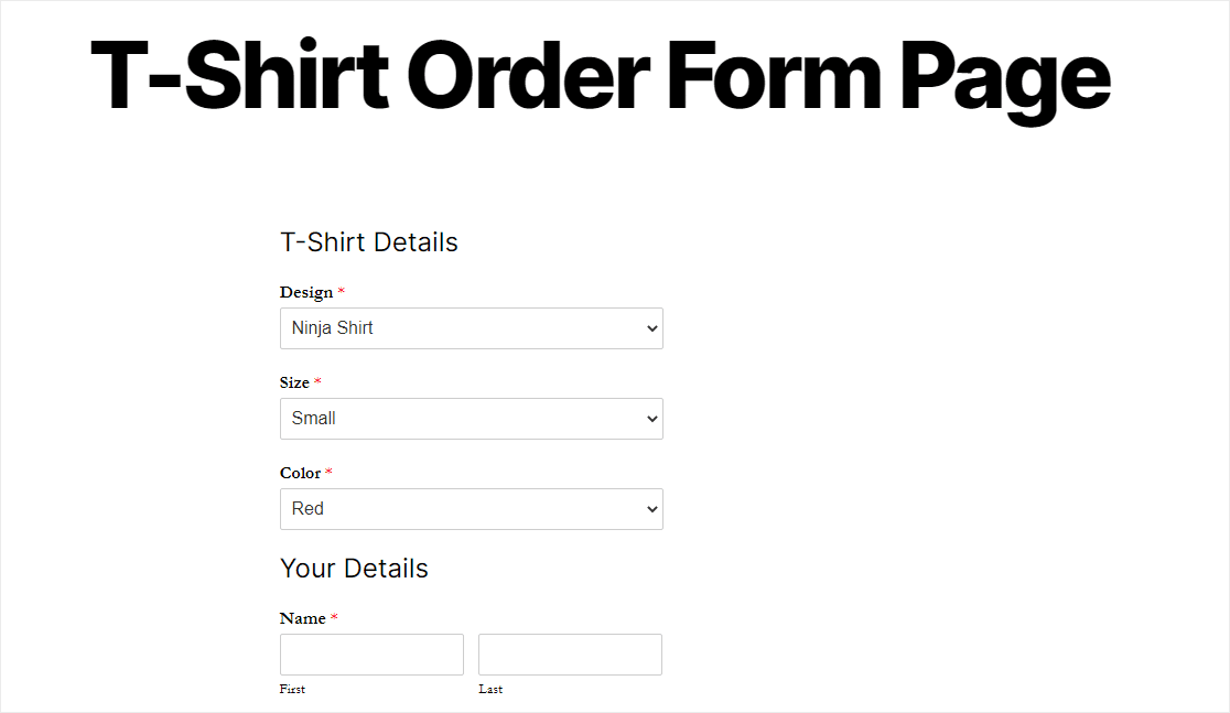 T Shirt Order Form Template from cdn.wpforms.com