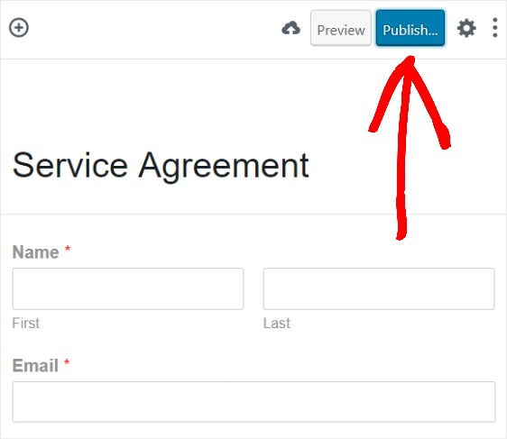 publish service agreement