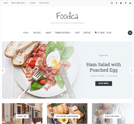 Image Foodica theme wordpress