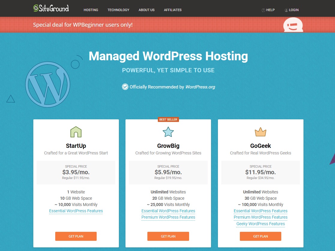wordpress hosting comparison siteground best wordpress hosting