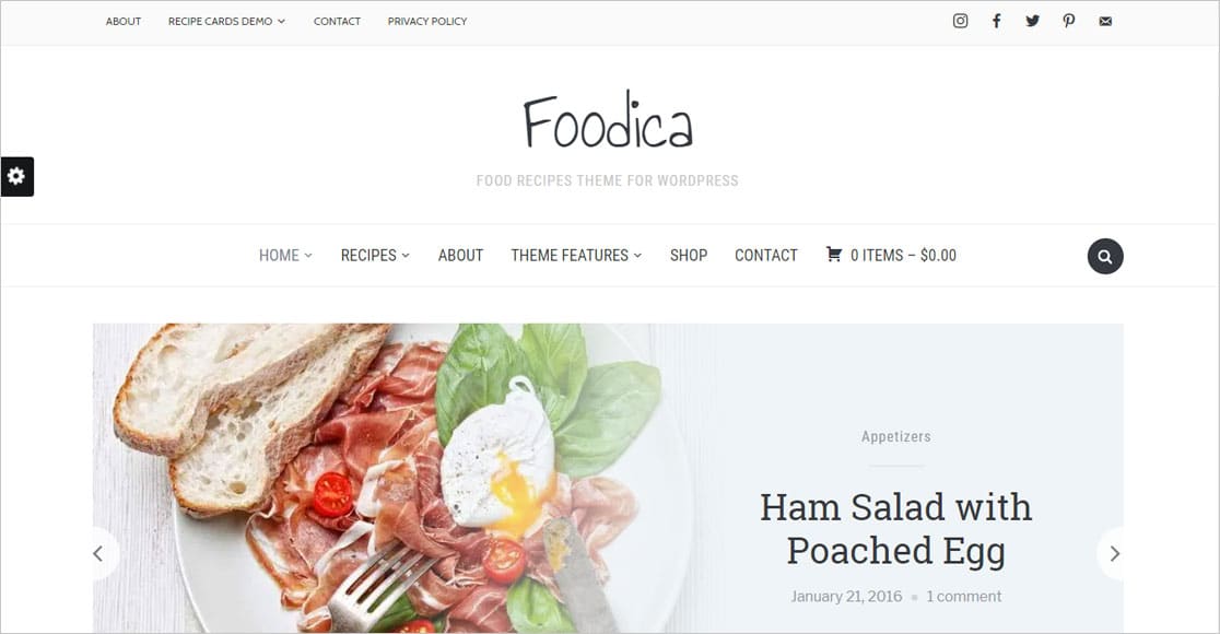 Foodica est l’un des meilleurs thèmes réactifs wordpress autour