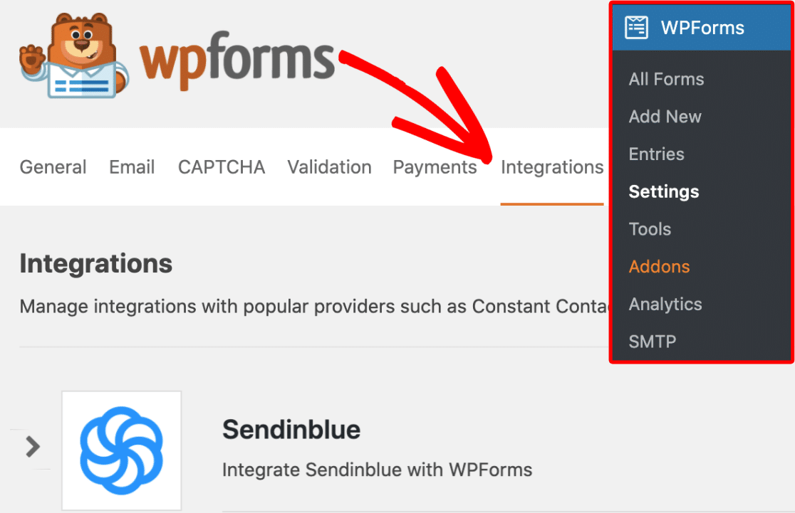 WPForms Sendinblue Integration
