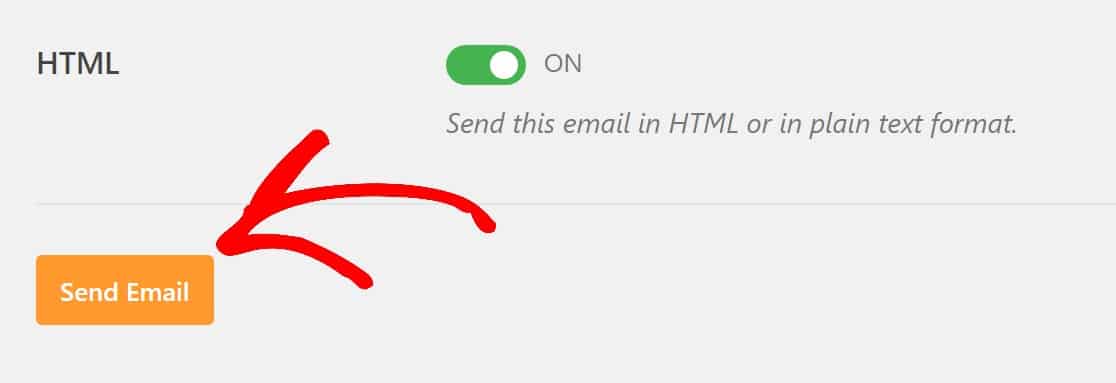 button to send wp mail smtp test email